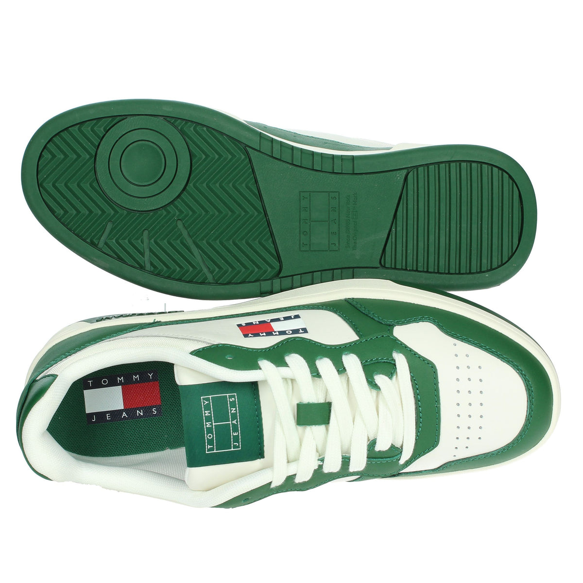 Tommy Hilfiger Uomo Sneakers EM0EM01443 Bianco/Verde