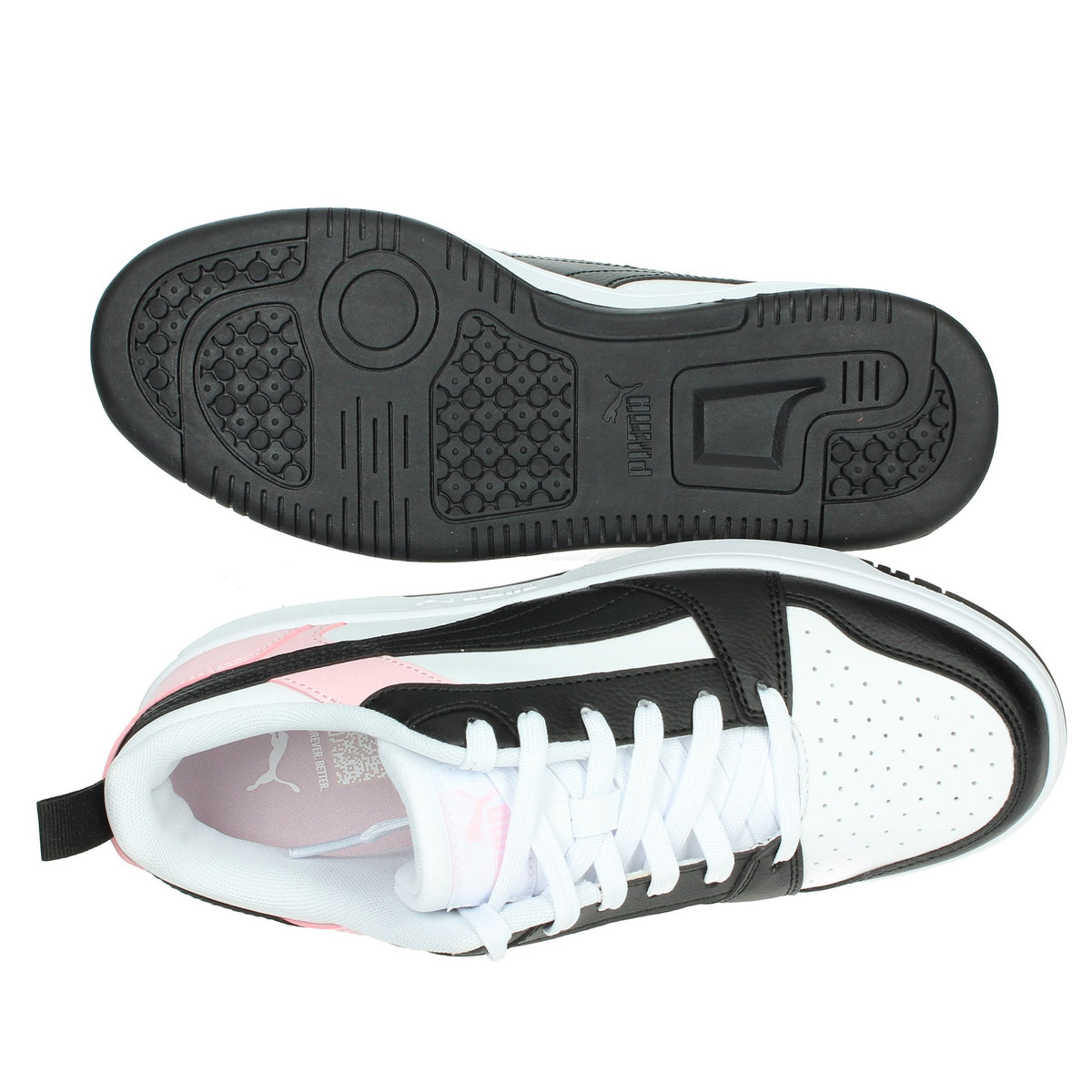 Puma Bambine e ragazze Sneakers 393833 Bianco/Nero/Rosa