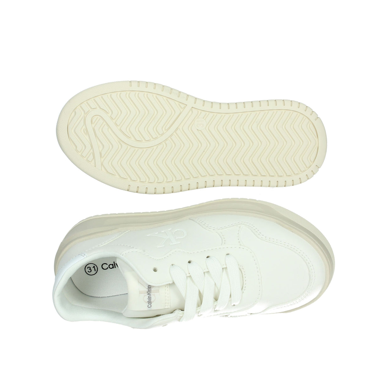 Calvin Klein Jeans Bambini e ragazzi Sneakers V3A9-80980-1355 Panna