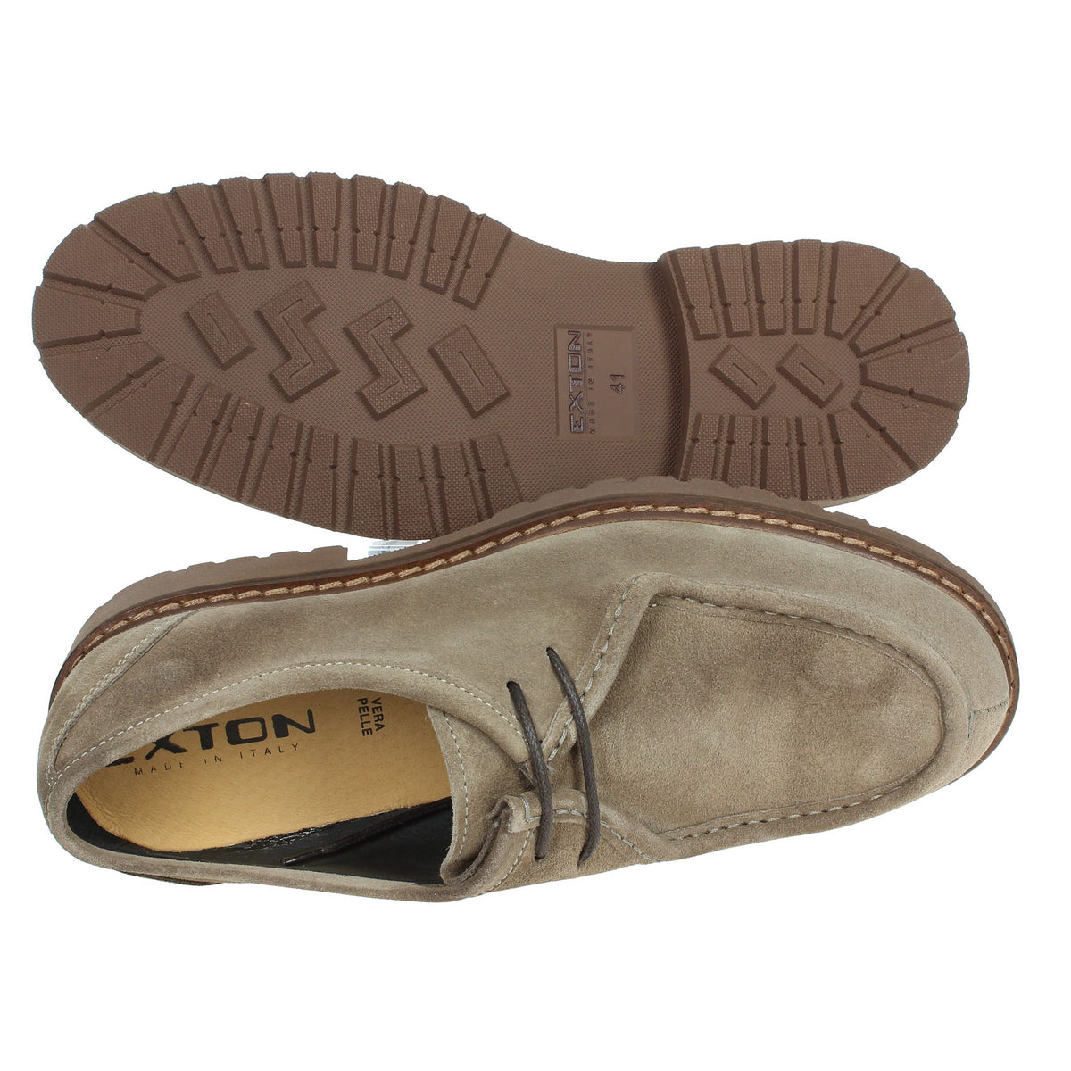 Exton Uomo Stringata 683 Taupe