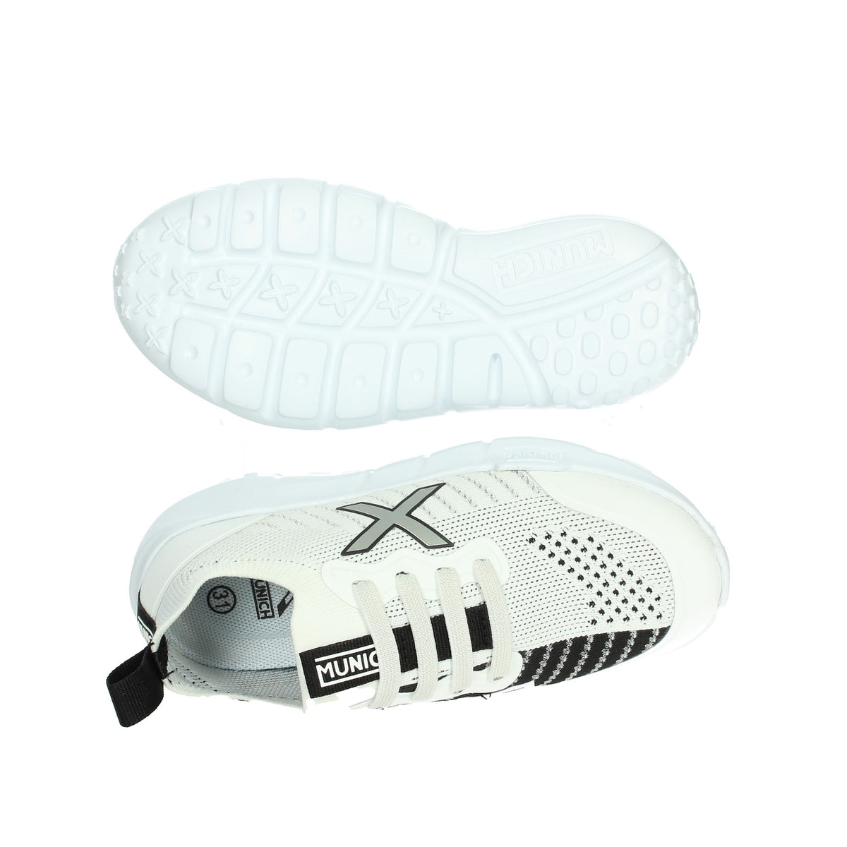 Munich Bambini e ragazzi Slip on 8023001 Bianco/Nero