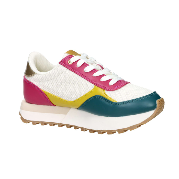 Liu-Jo Femme Baskets BA6065EX030 Blanc/Fuchsia