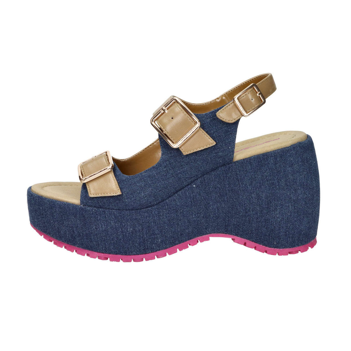 Fornarina Women Wedge Sandal BUBBLE MILA Jeans