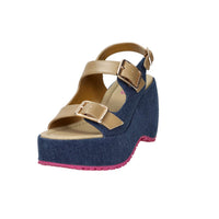 Fornarina Women Wedge Sandal BUBBLE MILA Jeans
