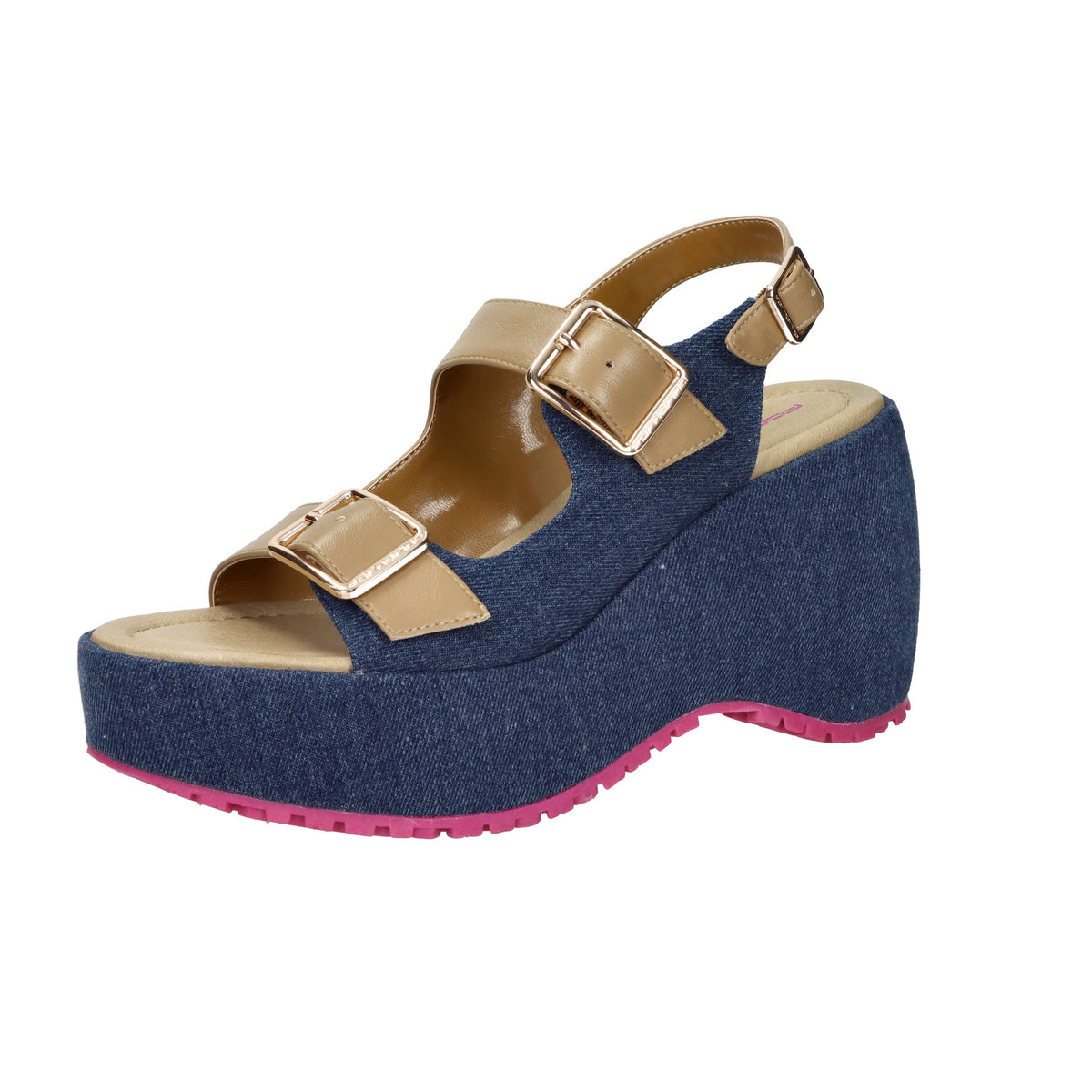 Fornarina Women Wedge Sandal BUBBLE MILA Jeans