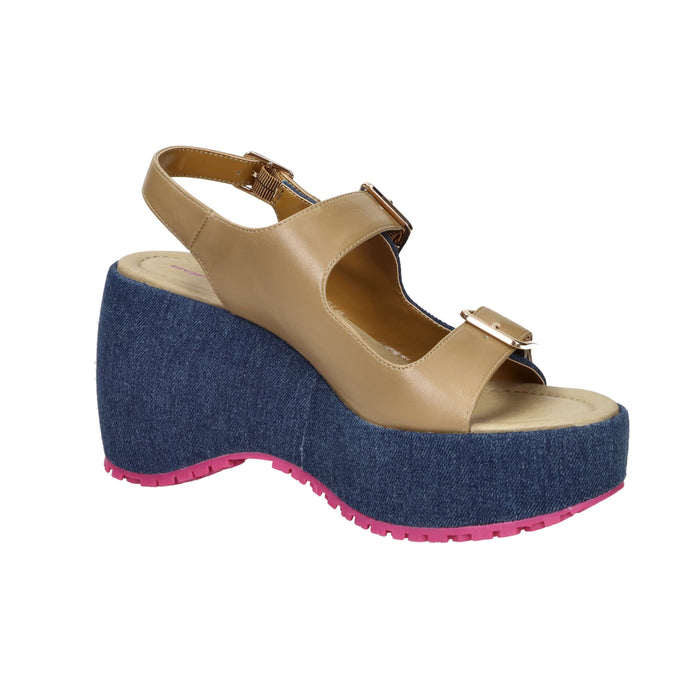 Fornarina Donna Sandalo con zeppa BUBBLE MILA Jeans