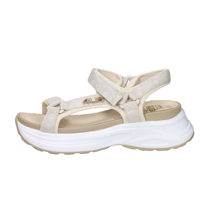 4Us Paciotti Donna Sandalo con zeppa 4BX212 Beige