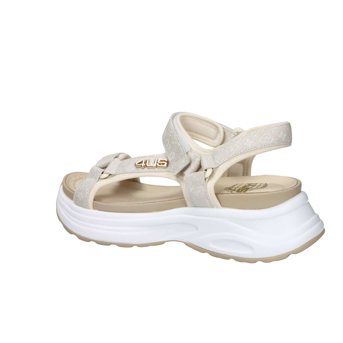4Us Paciotti Donna Sandalo con zeppa 4BX212 Beige