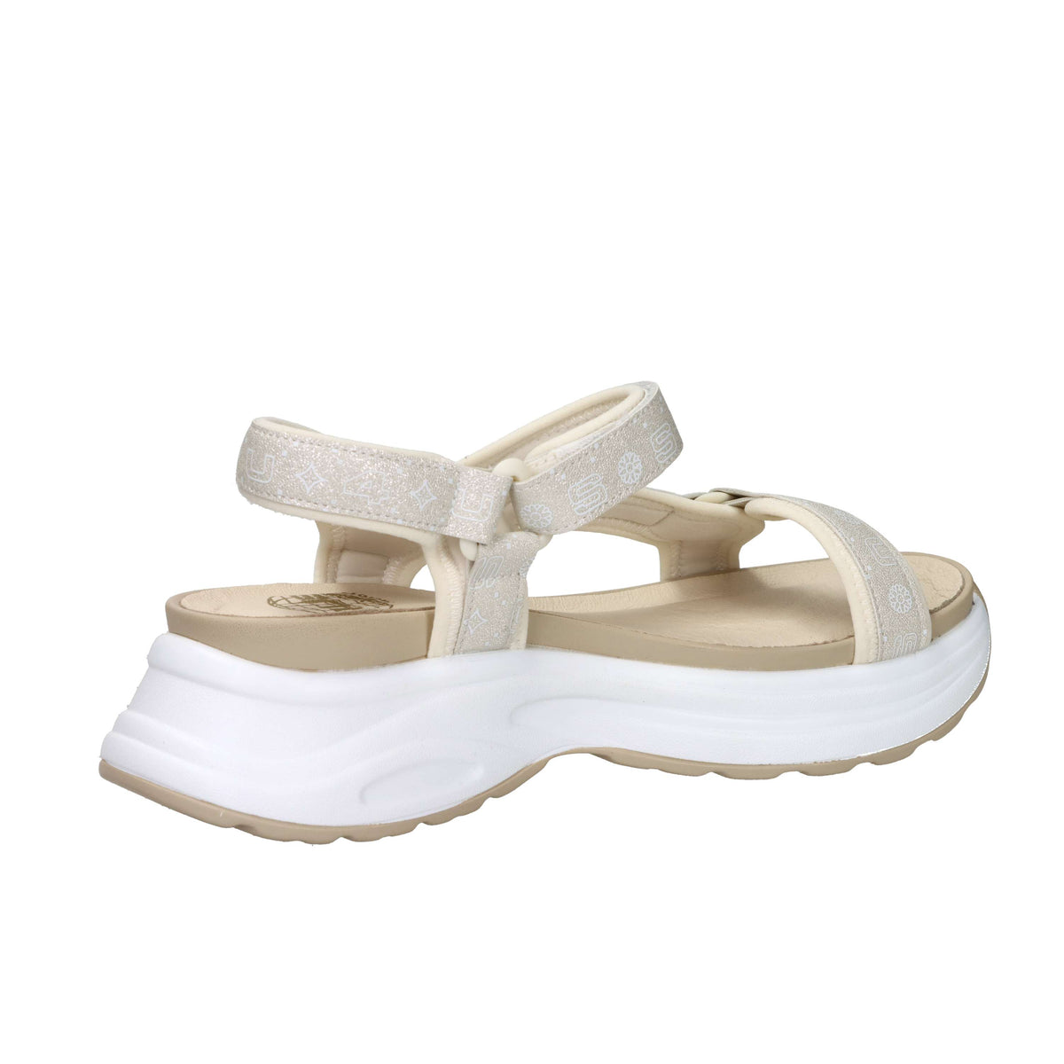 4Us Paciotti Donna Sandalo con zeppa 4BX212 Beige