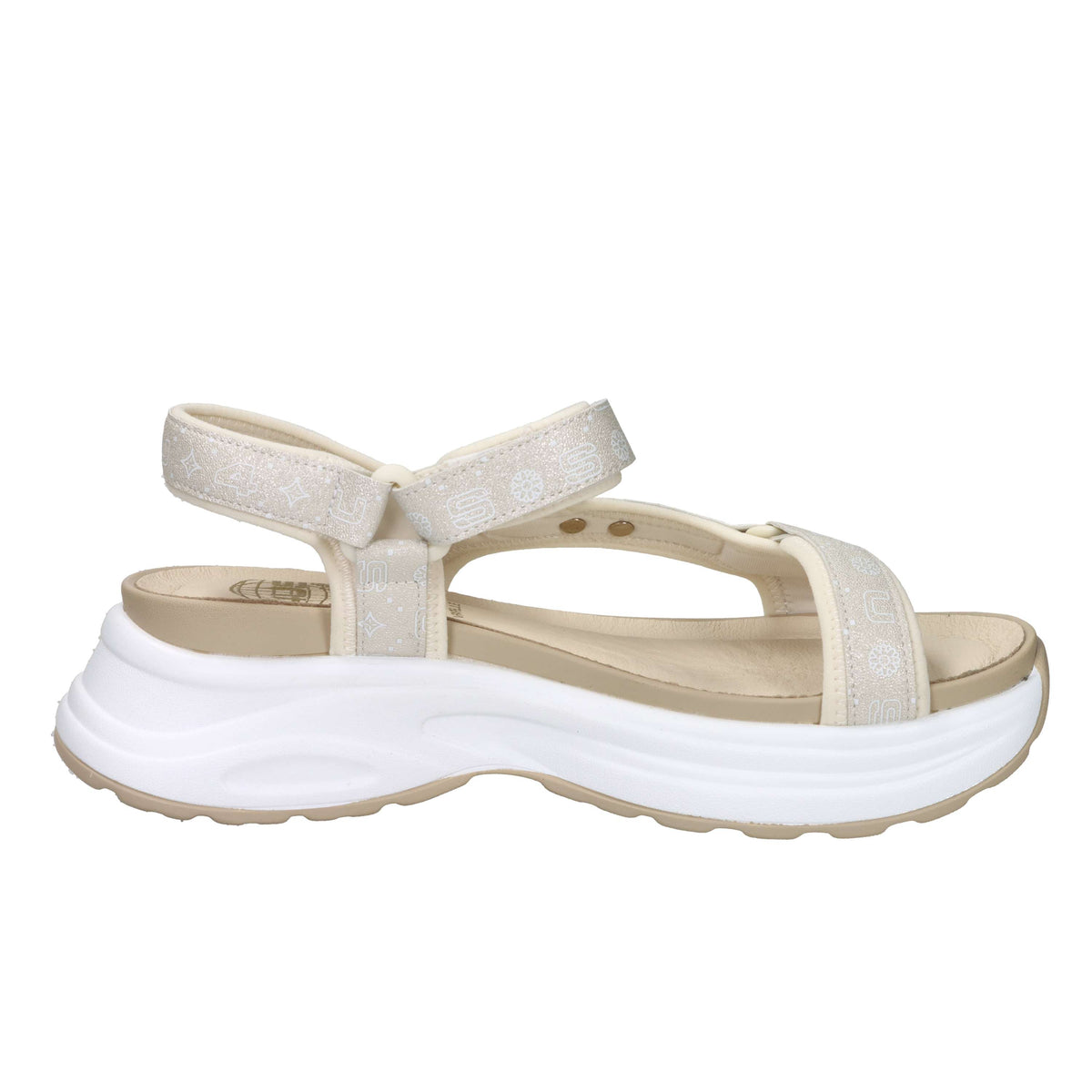 4Us Paciotti Donna Sandalo con zeppa 4BX212 Beige