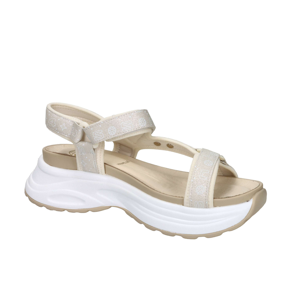 4Us Paciotti Donna Sandalo con zeppa 4BX212 Beige