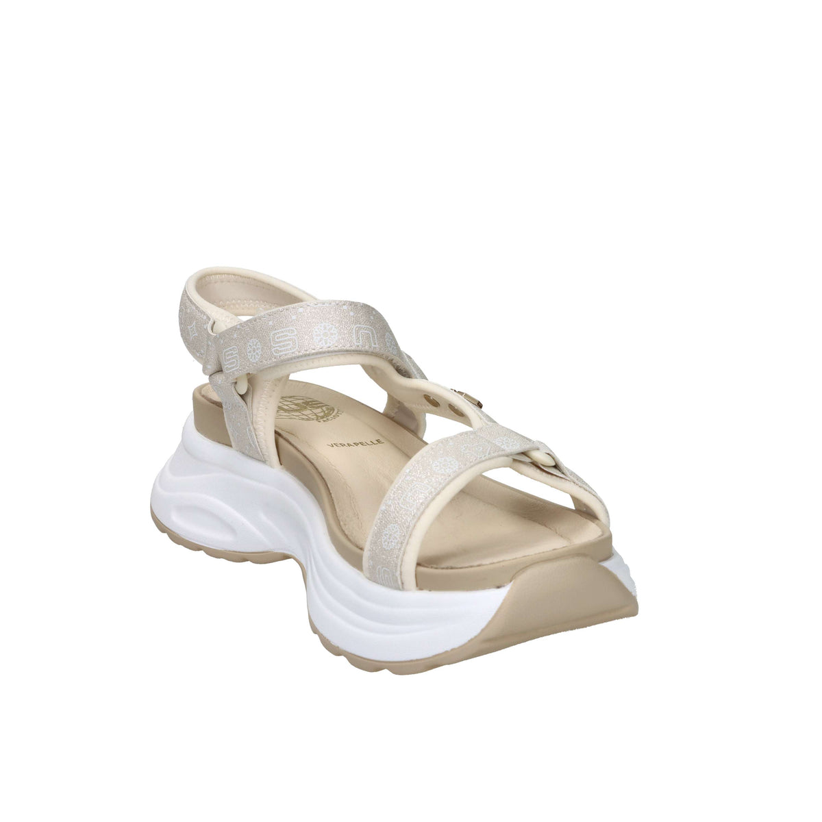 4Us Paciotti Donna Sandalo con zeppa 4BX212 Beige