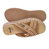 4US Paciotti Women's Wedge Slipper UZM07 Leather
