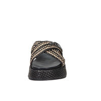 4Us Paciotti Donna Ciabatta con zeppa UZM07 Nero