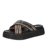 4Us Paciotti Donna Ciabatta con zeppa UZM07 Nero