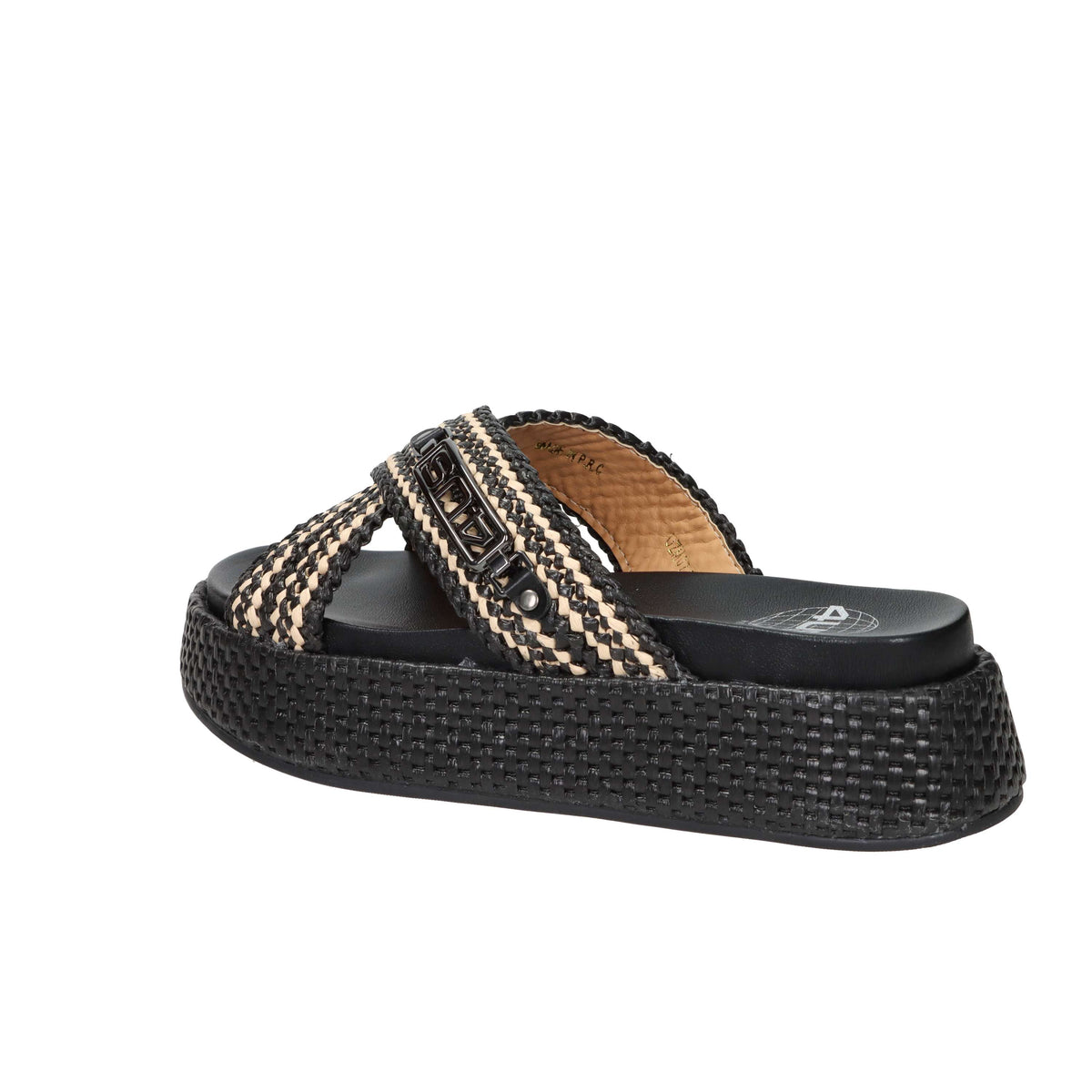 4Us Paciotti Women's Wedge Slipper UZM07 Black