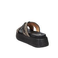 4Us Paciotti Donna Ciabatta con zeppa UZM07 Nero