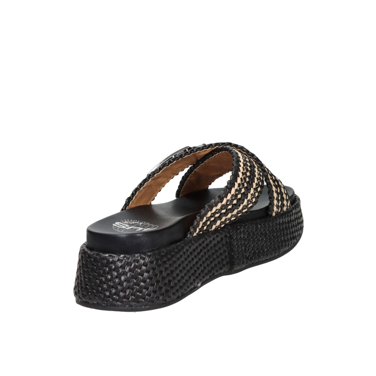4Us Paciotti Donna Ciabatta con zeppa UZM07 Nero