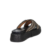 4Us Paciotti Donna Ciabatta con zeppa UZM07 Nero