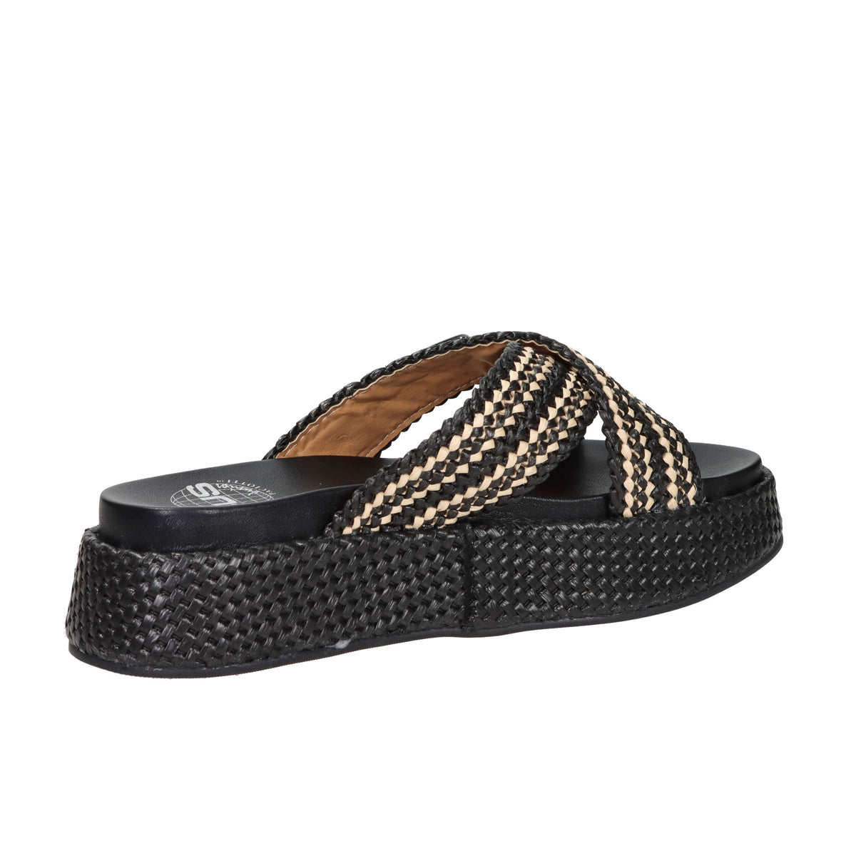 4Us Paciotti Women's Wedge Slipper UZM07 Black