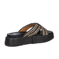 4Us Paciotti Women's Wedge Slipper UZM07 Black