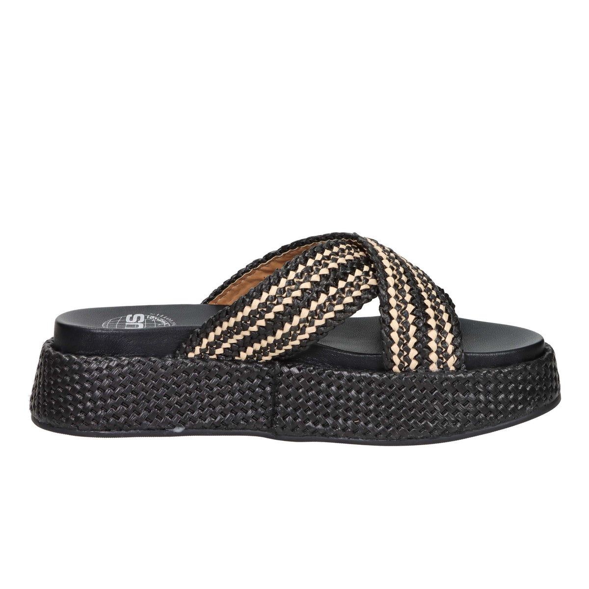 4Us Paciotti Donna Ciabatta con zeppa UZM07 Nero