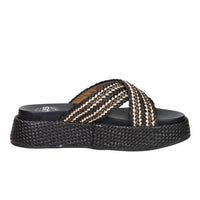 4Us Paciotti Donna Ciabatta con zeppa UZM07 Nero