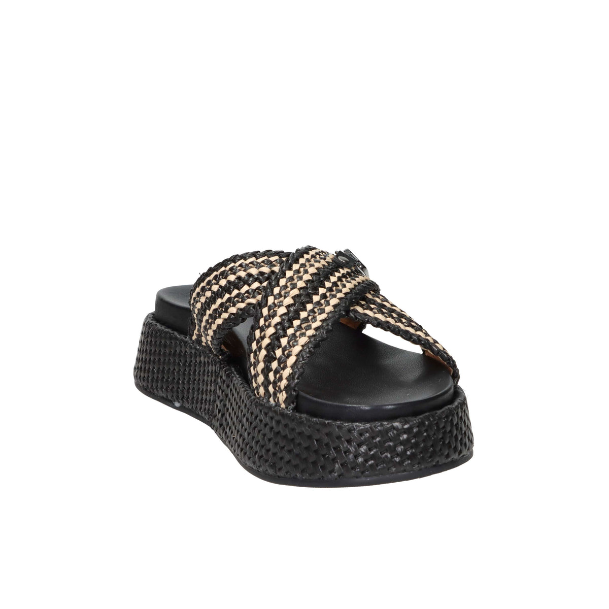 4Us Paciotti Women's Wedge Slipper UZM07 Black