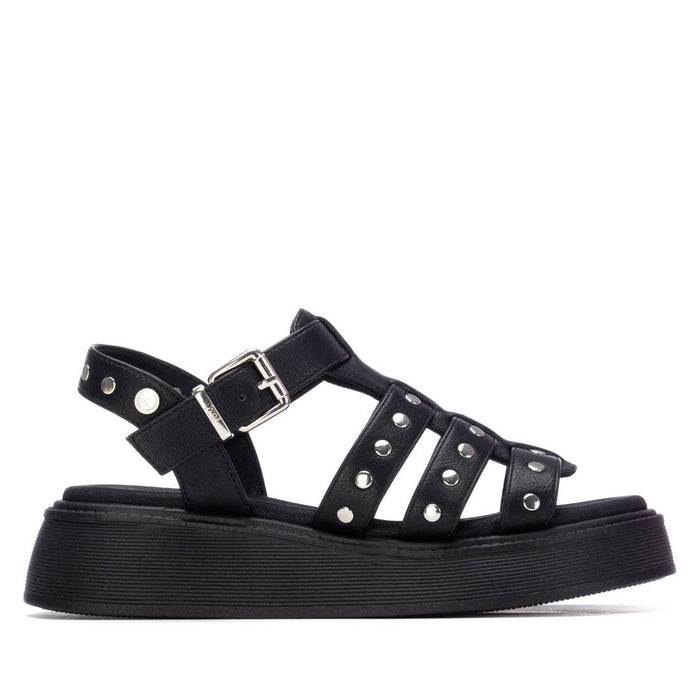 Xti Femme Sandale compensée 145238 Noir