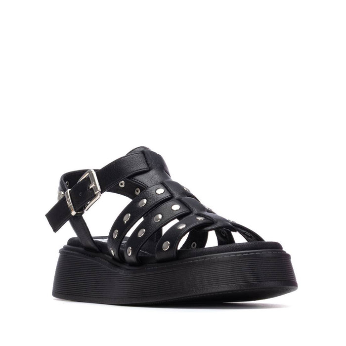 Xti Donna Sandalo con zeppa 145238 Nero