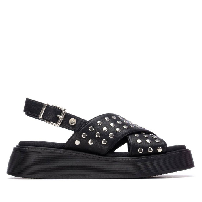 Xti Femme Sandale compensée 145239 Noir