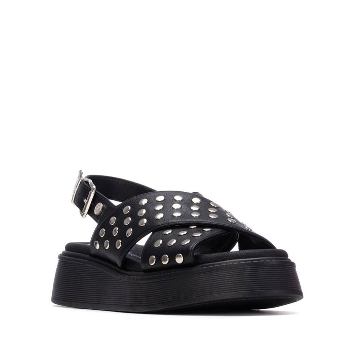 Xti Femme Sandale compensée 145239 Noir