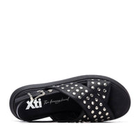 Xti Damen Sandale mit Keilabsatz 145239 Schwarz