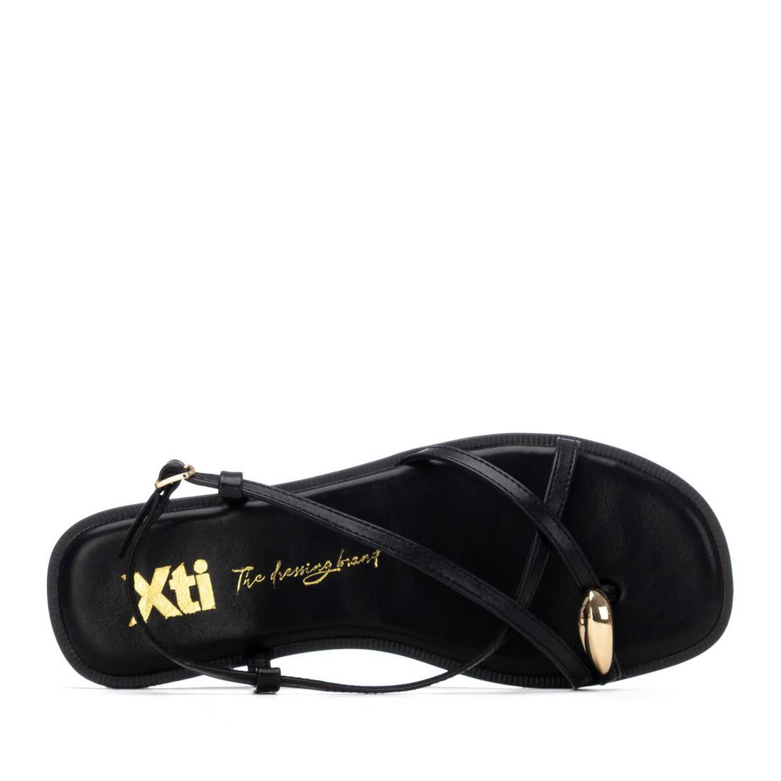 Xti Damen Flache Sandale 145358 Schwarz