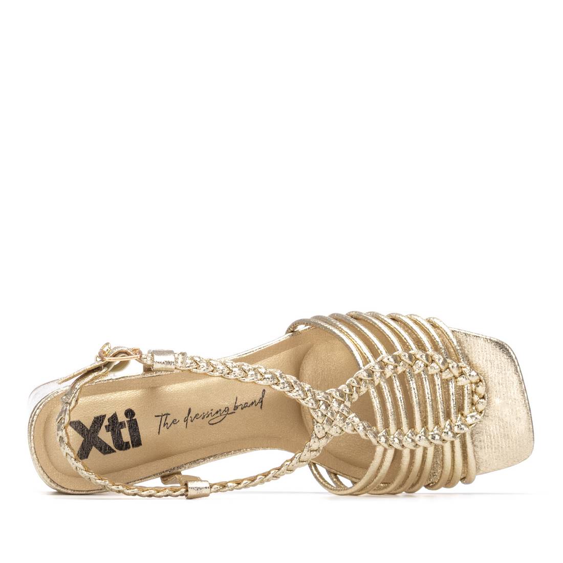 Xti Mujer Sandalia con tacón 145433 Oro