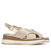 Xti Donna Sandalo con zeppa 145252 Oro