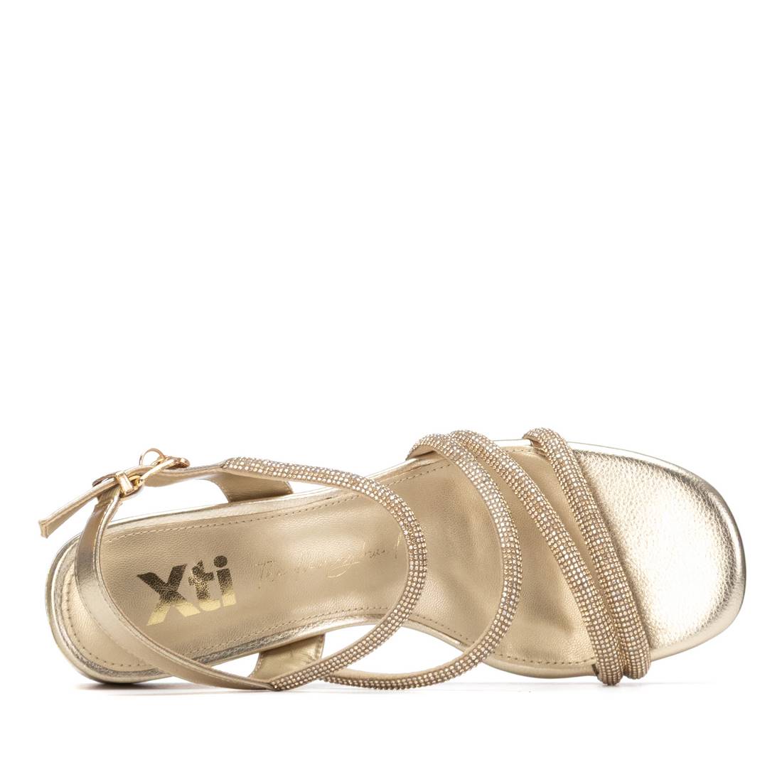 Xti Mujer Sandalia con tacón 145260 Oro