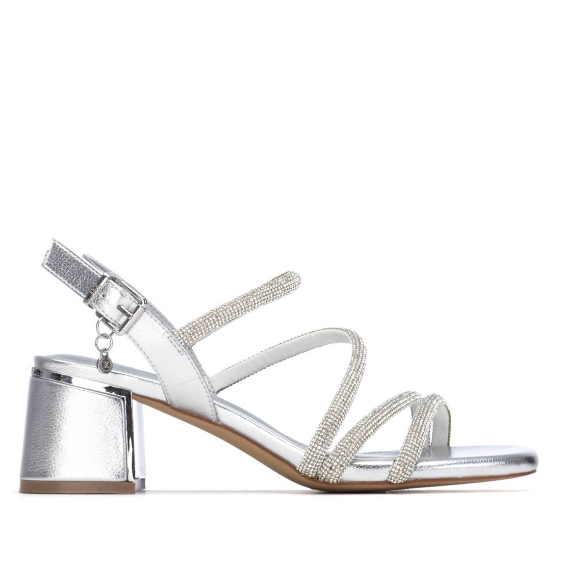 Xti Donna Sandalo con tacco 145260 Argento