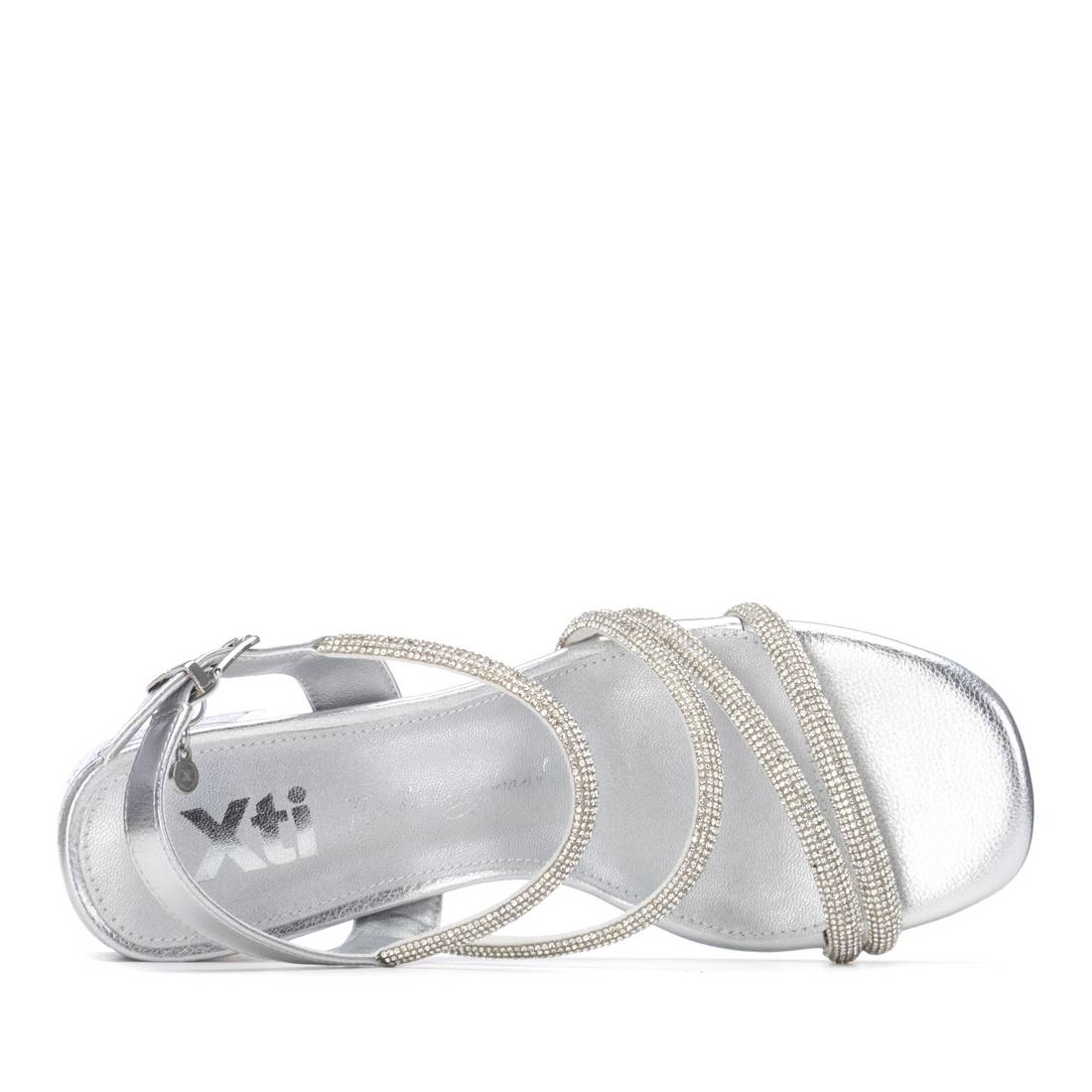 Xti Damen Sandale mit Absatz 145260 Silber
