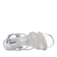 Xti Damen Sandale mit Absatz 145260 Silber