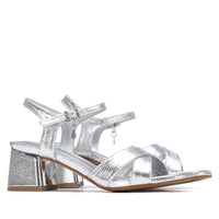 Xti Damen Sandale mit Absatz 145344 Silber