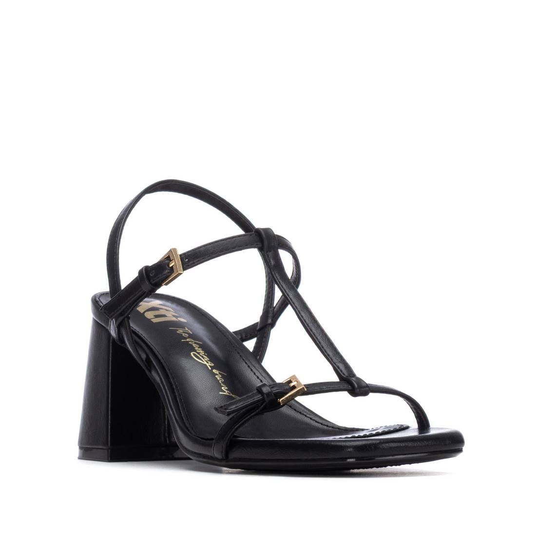 Xti Donna Sandalo con tacco 145446 Nero