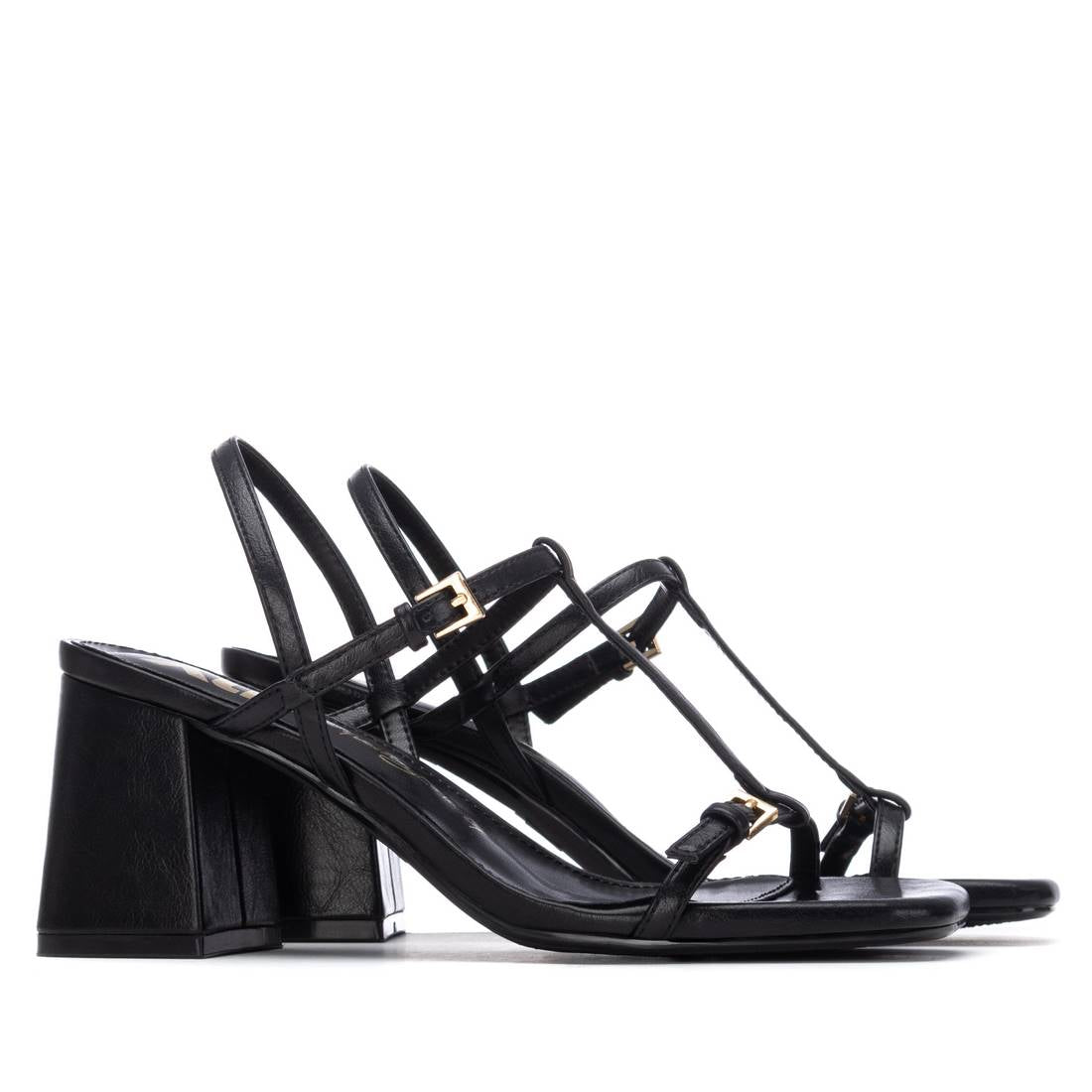 Xti Mujer Sandalia con tacón 145446 Negro