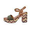 Marco Tozzi Mujer Sandalia con tacón 2-28008-42 Verde oscuro