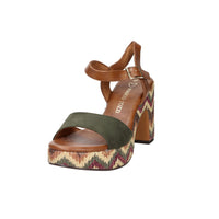Marco Tozzi Mujer Sandalia con tacón 2-28008-42 Verde oscuro
