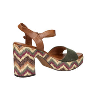 Marco Tozzi Mujer Sandalia con tacón 2-28008-42 Verde oscuro