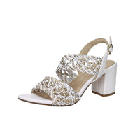 Marco Tozzi Mujer Sandalia con tacón 2-28301-46 Blanco/Oro