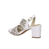 Marco Tozzi Mujer Sandalia con tacón 2-28301-46 Blanco/Oro