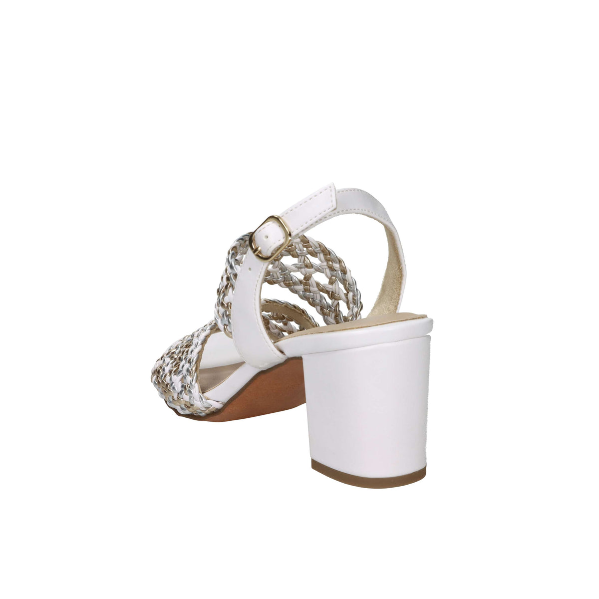 Marco Tozzi Mujer Sandalia con tacón 2-28301-46 Blanco/Oro