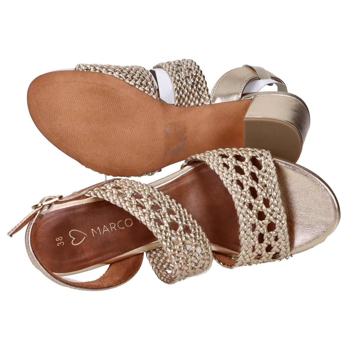 Marco Tozzi Donna Sandalo con tacco 2-28301-46 Oro